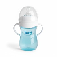 Biberón Natural Tutti de 240 ml 8 oz Tetina Ancha Anticólicos Asa Ergonómica